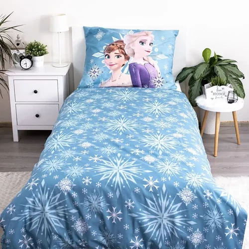 Disney Jégvarázs gyerek ágyneműhuzat garnitúra 100×135 cm, 40×60 cm - White Snowflak
