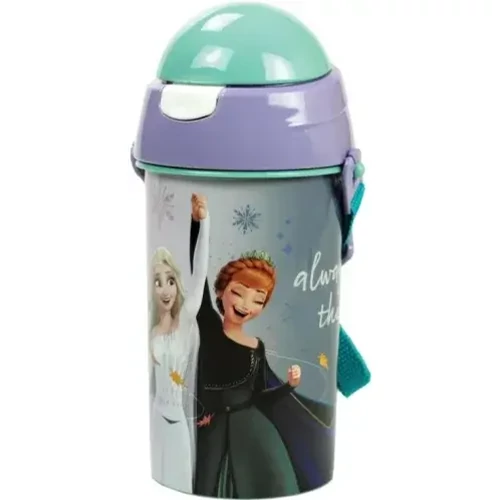 Disney Jégvarázs műanyag szívószálas kulacs akasztóval 500 ml - Idyllic