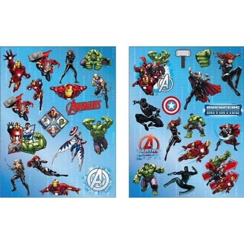 Marvel Bosszúállók hologrammos matrica szett - Avengers Team