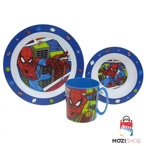 Pókember micro műanyag étkészlet bögrével 265 ml - Grid