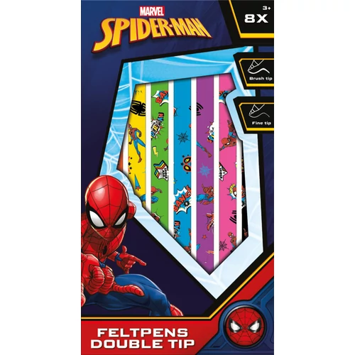 Pókember kétoldalú filctoll szett