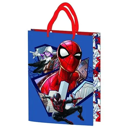 Pókember ajándéktasak, díszzacskó 23x18x8,5cm - Spiderman