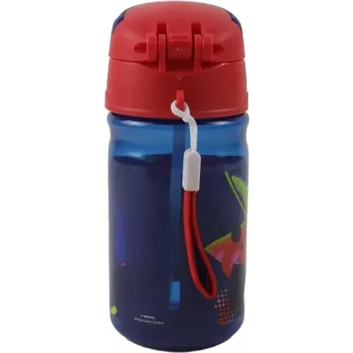 Pókember műanyag szívószálas kulacs akasztóval 350 ml - Splotch