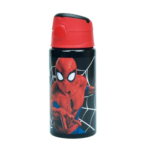 Pókember alumínium kulacs, sportpalack akasztóval 500 ml