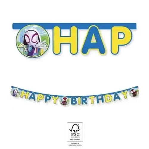 Pókember Happy Birthday felirat 2 méter - Spidey