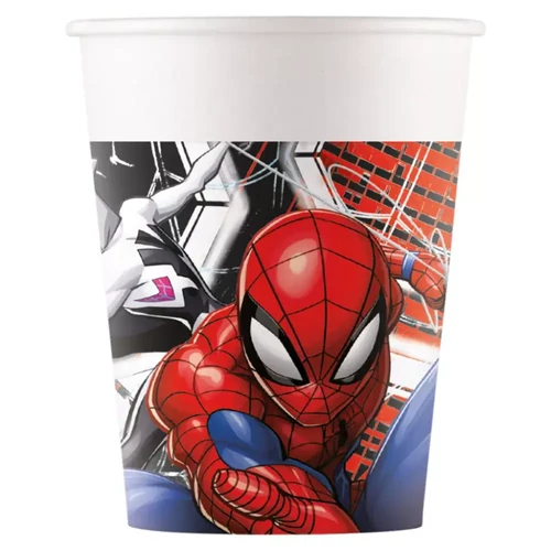 Pókember papír pohár 8 db-os 200 ml - World of Webs