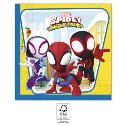Pókember papírszalvéta 20 db-os 33x33 cm - Spidey