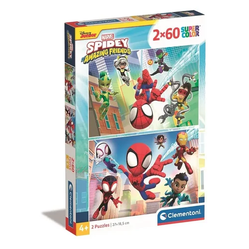 Póki és csodálatos barátai puzzle 2x60 db-os - Spidey