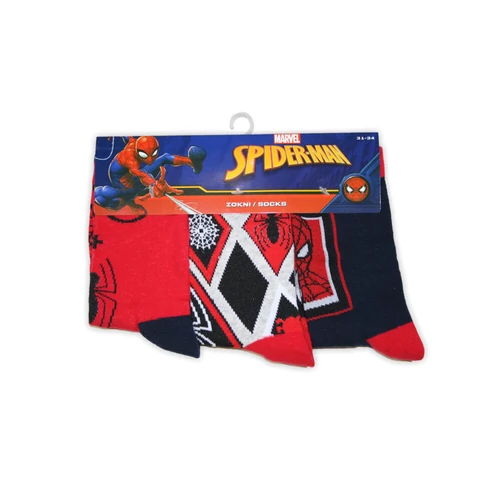 Pókember gyerek zokni 3 pár - 31-34-es méret - Marvel Spider-Man