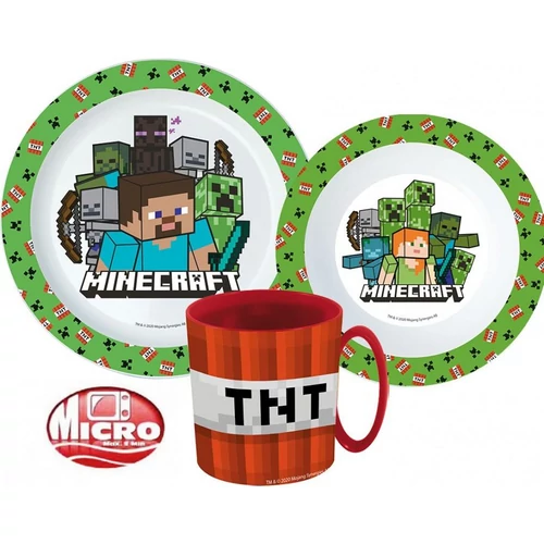 Minecraft műanyag étkészlet szett