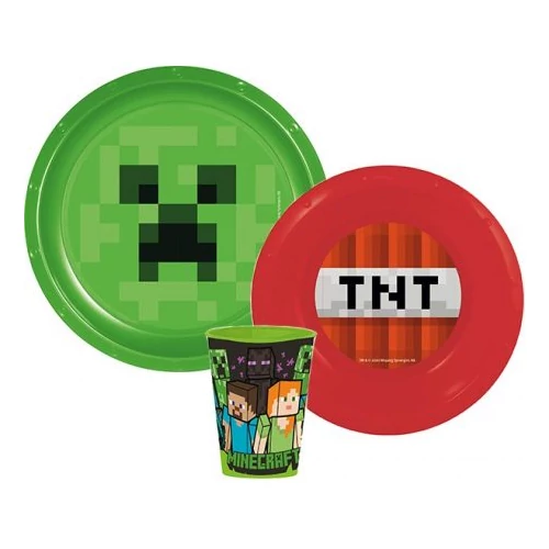 Minecraft műanyag étkészlet szett