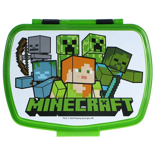 Minecraft szendvicsdoboz, uzsonnás doboz - Green