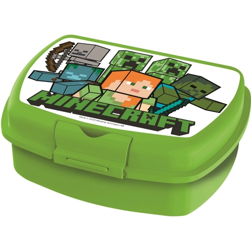 Minecraft szendvicsdoboz, uzsonnás doboz - Full Green