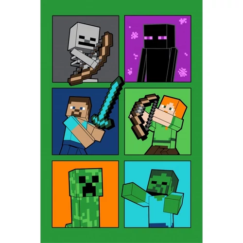 Minecraft polár takaró, ágytakaró - Characters