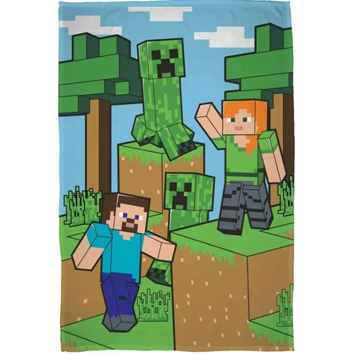 Minecraft polár takaró, ágytakaró - Team