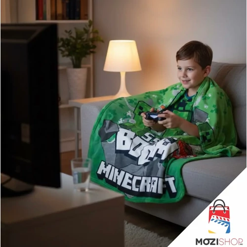 Minecraft polár takaró, ágytakaró 100x140cm - SSS Boom