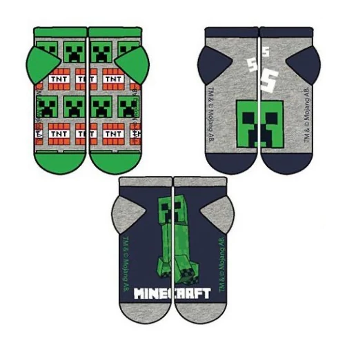 Minecraft gyerek titokzokni szett - 23-26 méret - Több változatban