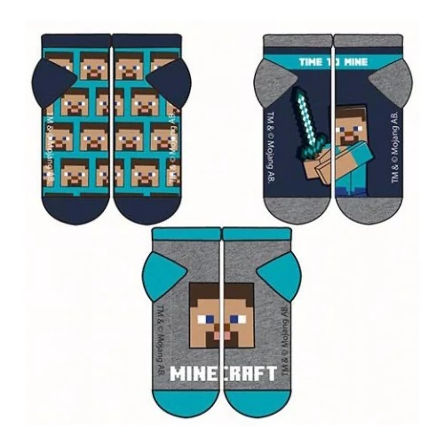 Minecraft gyerek titokzokni szett - 23-26 méret - Több változatban