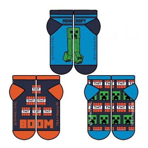 Minecraft gyerek titokzokni szett - 23-26 méret - Több változatban