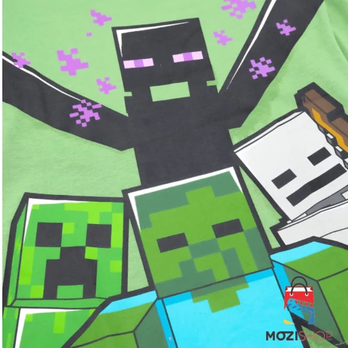 Minecraft hosszú ujjú gyerek póló - Characters II. - 140-es / 10 éves korig