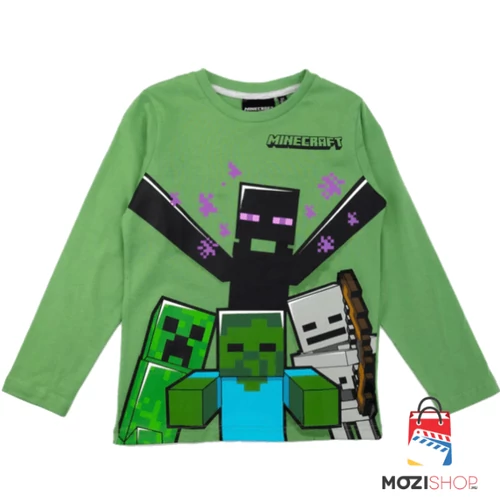 Minecraft hosszú ujjú gyerek póló - Characters II. - 140-es / 10 éves korig