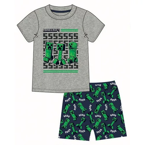 Minecraft gyermek pizsama - Creepers gray - 10 éves korig
