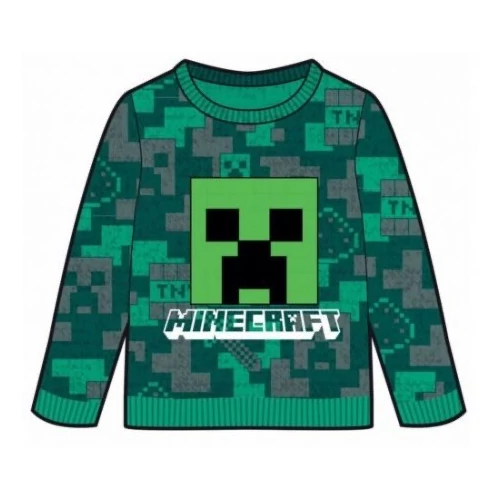 Minecraft gyerek kötött pulóver - 134-es / 9 éves korig - TNT