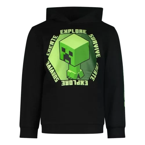 Minecraft gyerek kapucnis pulóver 116-os méret - Black