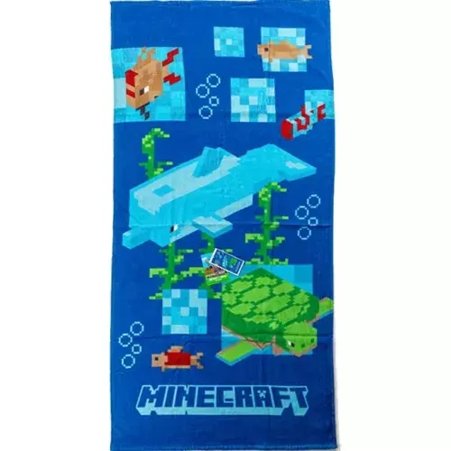 Minecraft törölköző, fürdőlepedő 70x140cm - Aquatic
