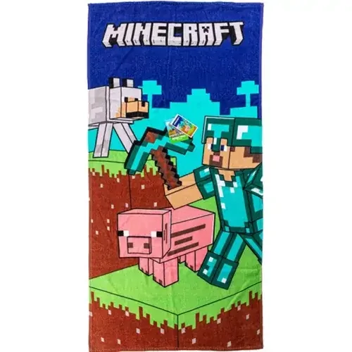 Minecraft törölköző, fürdőlepedő 70x140cm - Diamond Armor