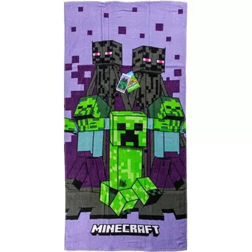 Minecraft törölköző, fürdőlepedő 70x140cm - New Purple