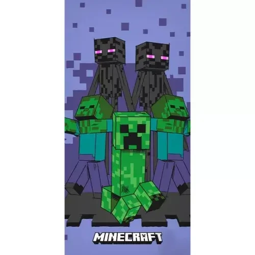 Minecraft törölköző, fürdőlepedő 70x140cm - Purple