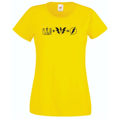 Sárga Agymenők - Bazinga Flash női rövid ujjú póló