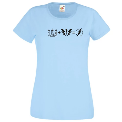 Világoskék Agymenők - Bazinga Flash női rövid ujjú póló