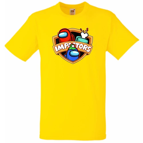 Sárga Among Us gyerek rövid ujjú póló - Gamer Fan Art