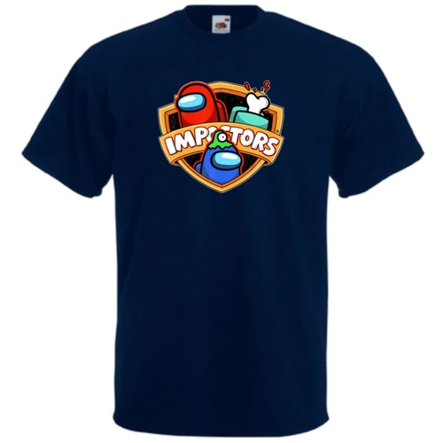 Sötétkék Among Us gyerek rövid ujjú póló - Gamer Fan Art