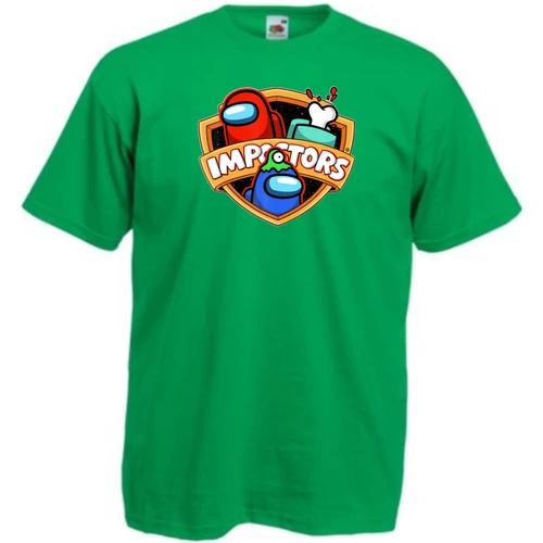 Zöld Among Us gyerek rövid ujjú póló - Gamer Fan Art