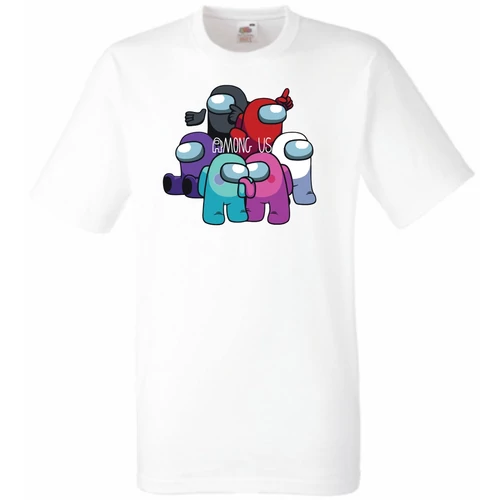 Fehér Among Us gyerek rövid ujjú póló - Gamer Fan 