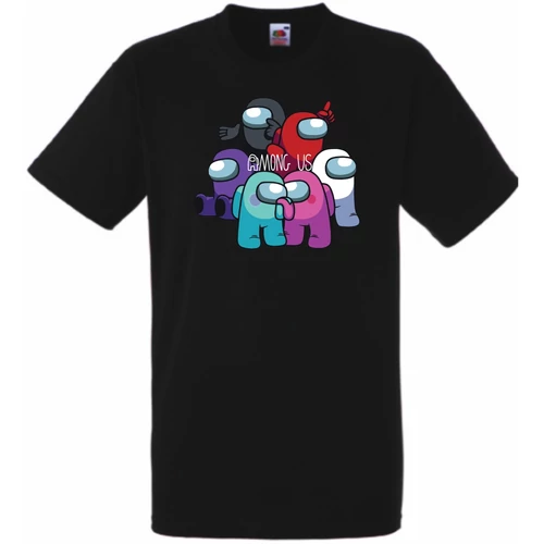 Fekete Among Us gyerek rövid ujjú póló - Gamer Fan 