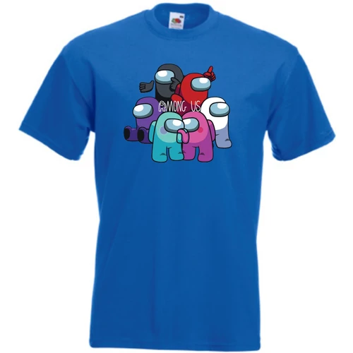 Királykék Among Us gyerek rövid ujjú póló - Gamer Fan