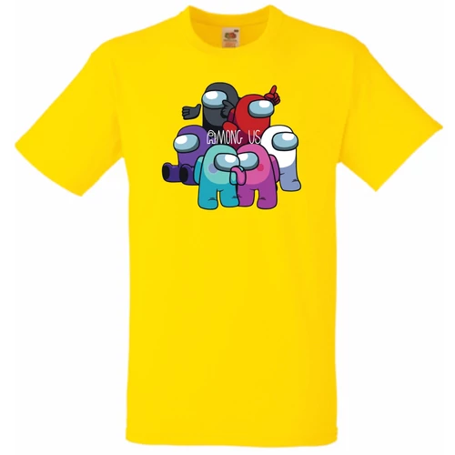 Sárga Among Us gyerek rövid ujjú póló - Gamer Fan