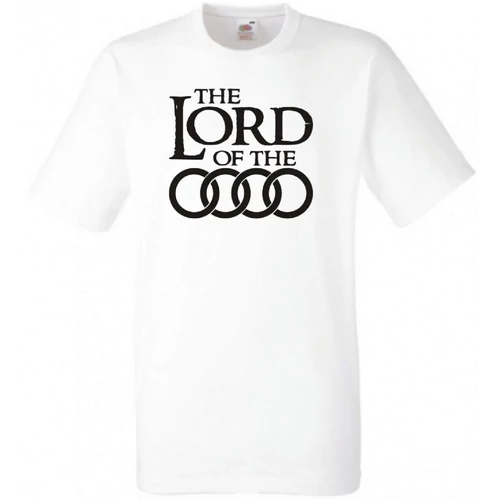 Fehér Audi férfi rövid ujjú póló - The Lord of the Audi