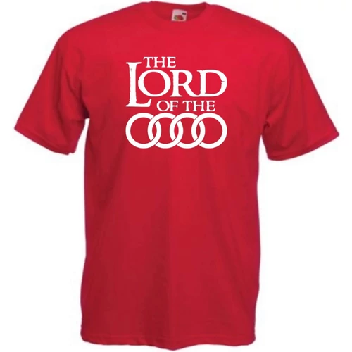 Piros Audi férfi rövid ujjú póló - The Lord of the Audi