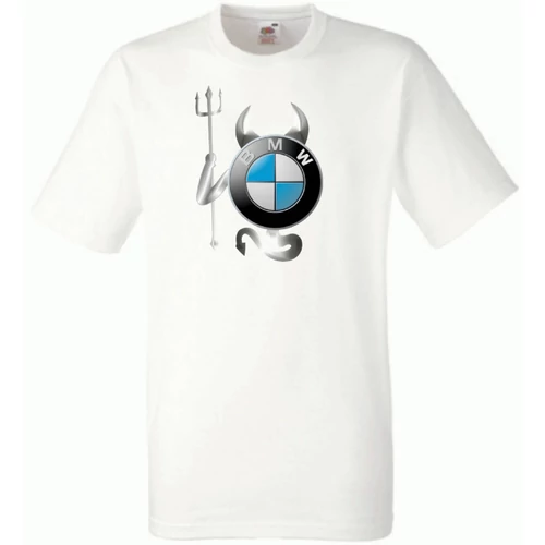 Fehér BMW férfi rövid ujjú póló - Devil