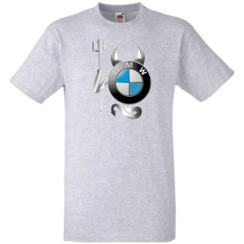 Szürke BMW férfi rövid ujjú póló - Devil