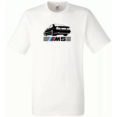 Fehér BMW férfi rövid ujjú póló - E34 M5