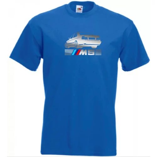 Királykék BMW férfi rövid ujjú póló - E34 M5