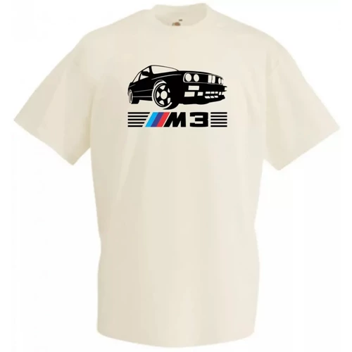 Natúr BMW férfi rövid ujjú póló - M3 Fan 
