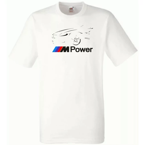 Fehér BMW férfi rövid ujjú póló - M Power minima