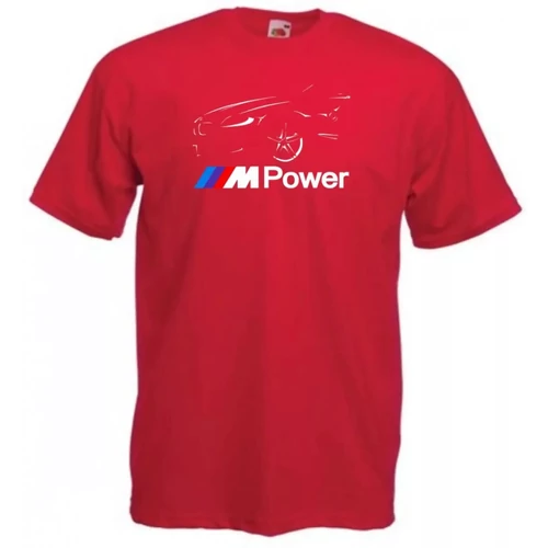 Piros BMW férfi rövid ujjú póló - M Power minima